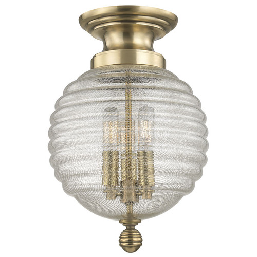 Hudson Valley 3200-AGB Coolidge Aged Brass Ceiling Light Fixture