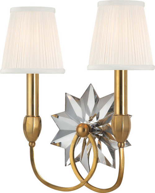 Hudson Valley 3212-AGB Barton Aged Brass Wall Sconce