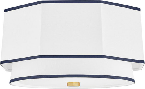 Hudson Valley 3218-AGB Riverdale Contemporary Aged Brass Ceiling Light