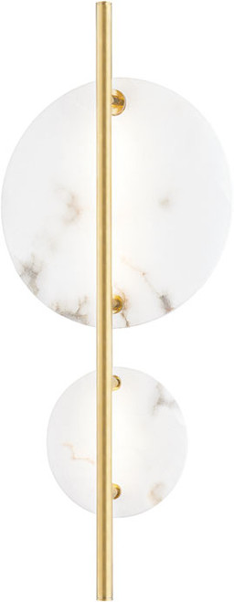 Hudson Valley 3400-AGB Croft Contemporary Aged Brass LED Wall Sconce Lighting