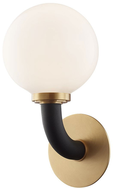 Hudson Valley 3631-AGB-BK Werner Modern Aged Brass / Black Wall Light Sconce
