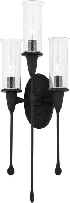 Hudson Valley 4103-BI Chisel Contemporary Black Iron Wall Lighting