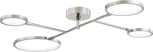 Hudson Valley 4104-PN Saturn Contemporary Polished Nickel LED Overhead Lighting