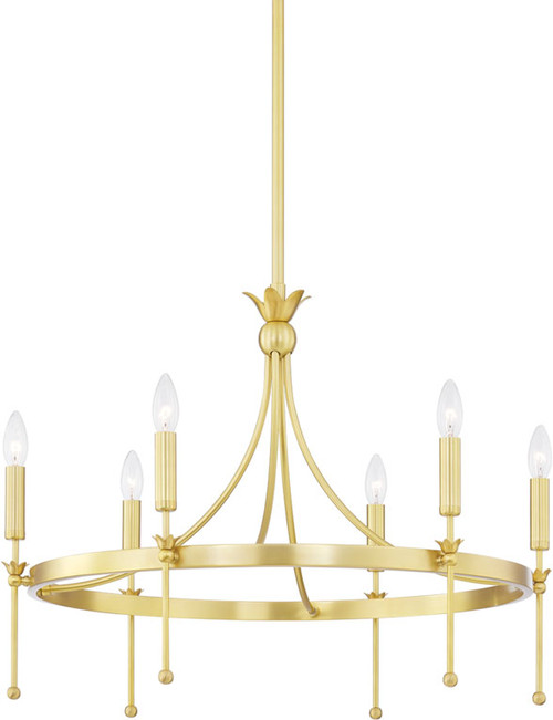 Hudson Valley 4327-AGB Gates Aged Brass 27" Chandelier Lighting