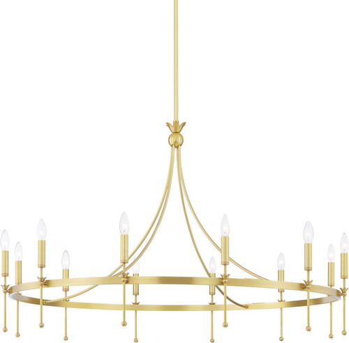 Hudson Valley 4351-AGB Gates Aged Brass 50.5" Chandelier Light