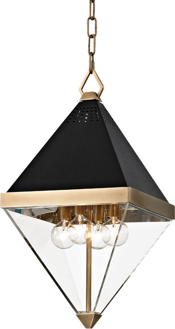 Hudson Valley 4510-AGB Coltrane Modern Aged Brass 10" Foyer Lighting Fixture