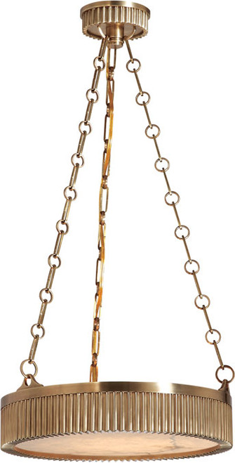 Hudson Valley 516-AGB Lynden Retro Aged Brass Drum Pendant Hanging Light