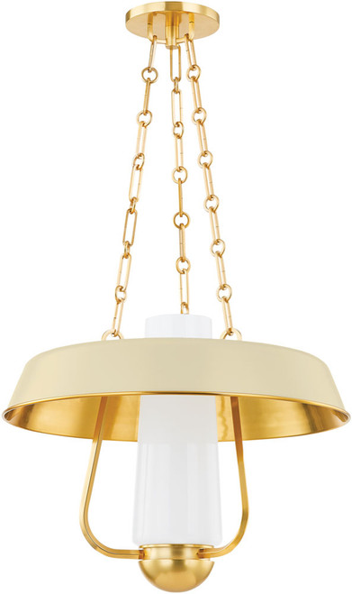 Hudson Valley 5218-AGB/SSD Provincetown Modern Aged Brass / Soft Sand Lighting Pendant