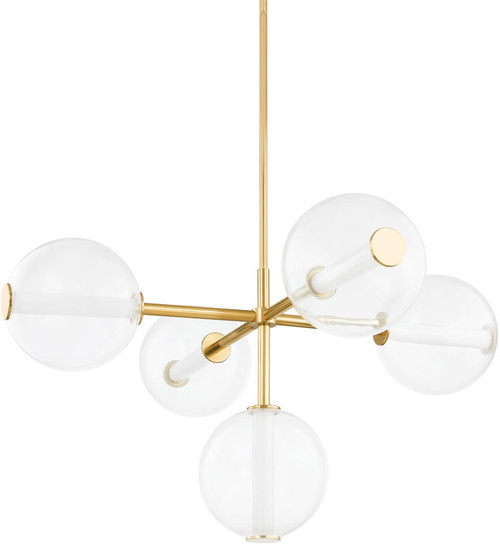 Hudson Valley 5248-AGB Richford Contemporary Aged Brass LED Chandelier Light
