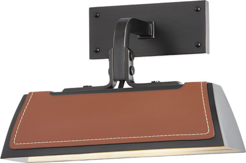 Hudson Valley 5310-OB Holtsville Old Bronze w/ Saddle Leather 4.75" Art Lamp