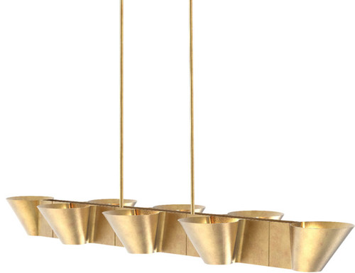 Hudson Valley 5652-VGL Reeve Contemporary Vintage Gold Leaf Island Light Fixture