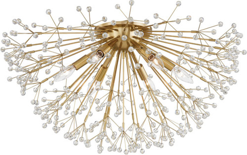 Hudson Valley 6028-AGB Dunkirk Contemporary Aged Brass Overhead Lighting Fixture