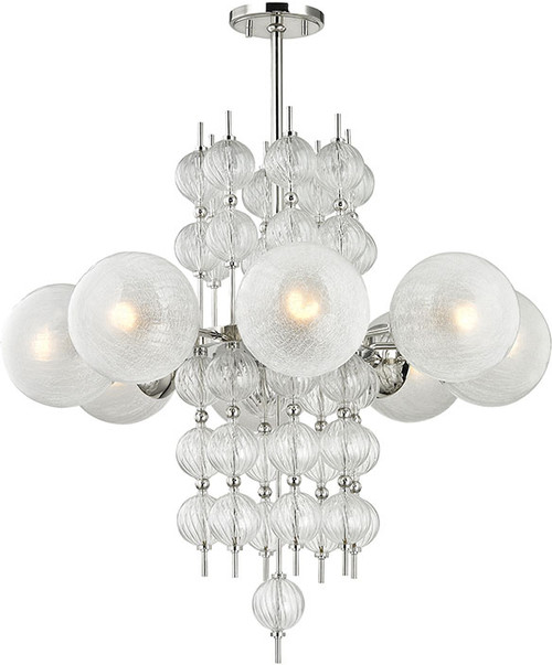 Hudson Valley 6433-PN Calypso Contemporary Polished Nickel Chandelier Lamp