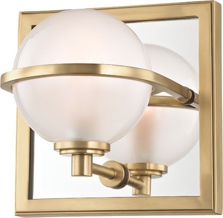 Hudson Valley 6441-AGB Axiom Contemporary Aged Brass LED Lighting Sconce