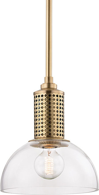 Hudson Valley 7210-AGB Halcyon Modern Aged Brass Mini Drop Lighting Fixture
