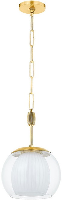 Hudson Valley 7310-AGB Clementon Modern Aged Brass Ceiling Pendant Light