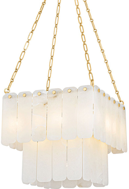 Hudson Valley 7418-AGB Moissanite Contemporary Aged Brass Hanging Light Fixture