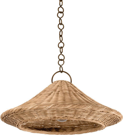 Hudson Valley 7422-BRL Baychester Modern Bronze Leaf 22" Pendant Lighting