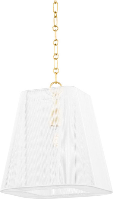 Hudson Valley 7614-AGB Verona Beach Aged Brass 14" Pendant Lighting Fixture