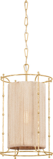 Hudson Valley 8015-VGL Jones Point Modern Vintage Gold Leaf 16" Entryway Light Fixture