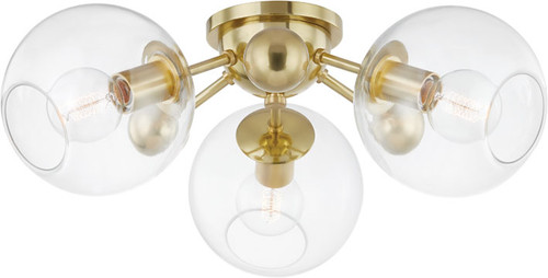 Hudson Valley 8025-AGB Abbott Modern Aged Brass Overhead Light Fixture