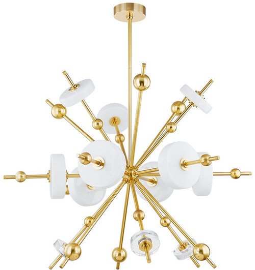 Hudson Valley 8145-AGB Maynard Contemporary Aged Brass LED Chandelier Lighting