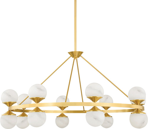 Hudson Valley 8241-AGB Grafton Modern Aged Brass LED Chandelier Lighting