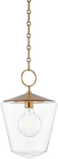 Hudson Valley 8312-AGB Greene Modern Aged Brass Mini Hanging Light