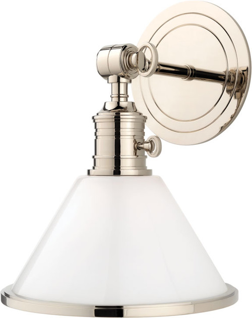 Hudson Valley 8331-PN Garden City Vintage Polished Nickel Wall Sconce Light