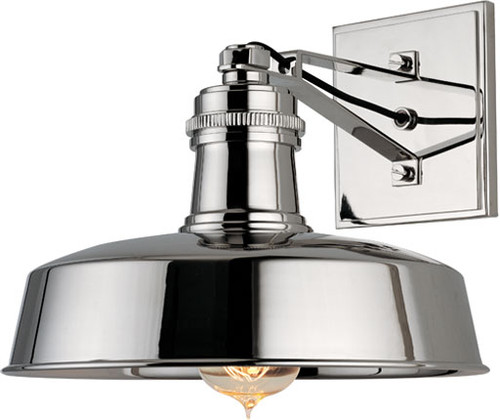 Hudson Valley 8601-PN Hudson Falls Retro Polished Nickel Wall Light Sconce
