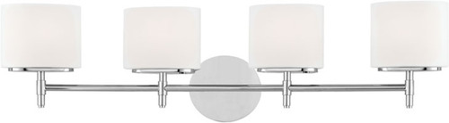 Hudson Valley 8904-PC Trinity Contemporary Polished Chrome Xenon 4-Light Bathroom Vanity Lighting