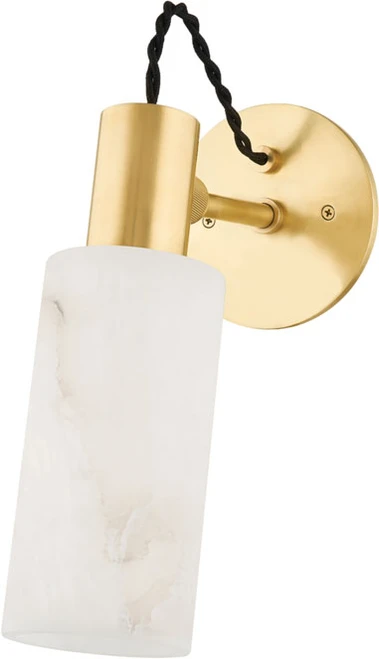 Hudson Valley 9005-AGB Malba Contemporary Aged Brass Wall Light Sconce