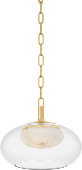 Hudson Valley 9014-AGB Moore Modern Aged Brass LED Pendant Lamp