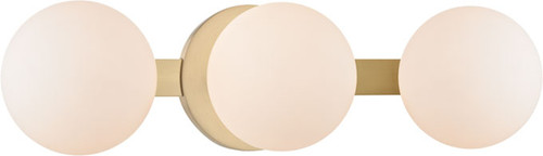 Hudson Valley 9083-AGB Baird Aged Brass Xenon 3-Light Bathroom Sconce