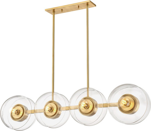 Hudson Valley 9450-AGB Kert Contemporary Aged Brass Island Lighting