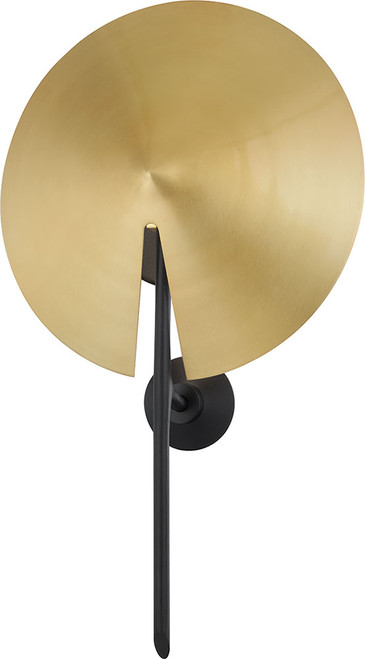 Hudson Valley 9701-AGB-BK Equilibrium Contemporary Aged Brass / Black Wall Light Sconce