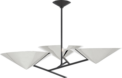 Hudson Valley 9740-PN-BK Equilibrium Contemporary Polished Nickel / Black Mini Chandelier Lighting