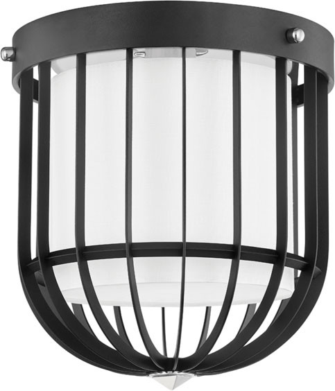 Hudson Valley BKO301-PN/BK Landon Contemporary Polished Nickel / Black Ceiling Light