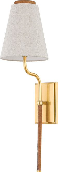 Hudson Valley CB4925-AGB Sullivan Modern Aged Brass Wall Lamp