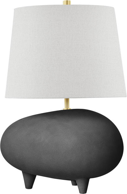 Hudson Valley KBS1423201A-AGB/MB Tiptoe Modern Aged Brass / Matte Black Table Lamp Lighting