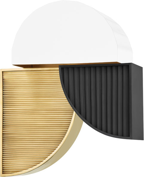 Hudson Valley KBS1428102-AGB Construct Contemporary Aged Brass LED Lighting Sconce