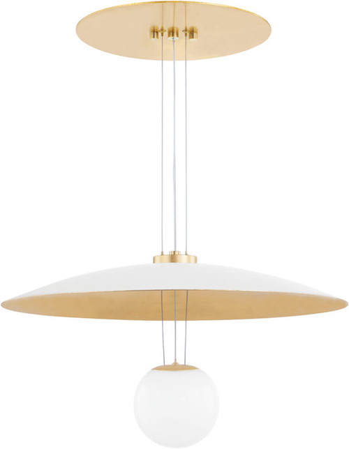 Hudson Valley KBS1743701-S Brim Modern Soft White/Gold Leaf LED Large Drop Lighting