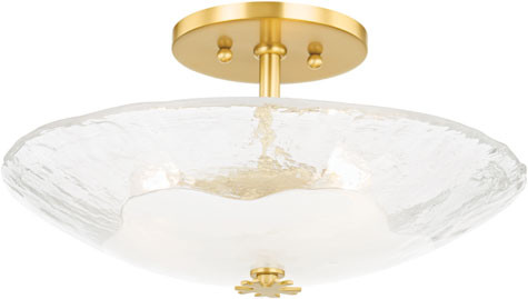 Hudson Valley KBS1742503S-AGB Lago Modern Aged Brass Small Home Ceiling Lighting