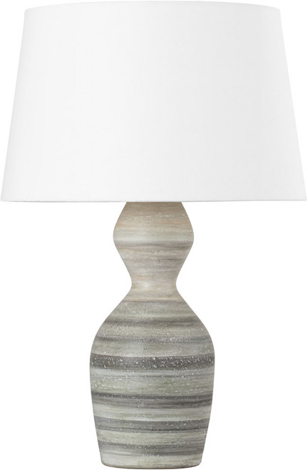 Hudson Valley L7329-VGL/CWD Nahant Modern Vintage Gold Leaf / Ceramic White Dune Table Top Lamp