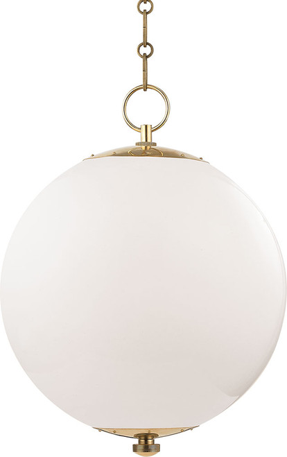 Hudson Valley MDS701-AGB Sphere No.1 Contemporary Aged Brass Hanging Lamp
