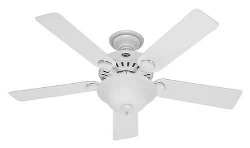 Hunter 53251 Pro's Best Five Minute Fan White Fluorescent Ceiling Fan Lighting Fixture