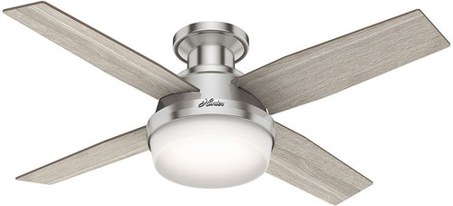 Hunter 50282 Dempsey Brushed Nickel LED 44" Ceiling Fan
