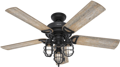 Hunter 50409 Starklake Contemporary Natural Iron LED Exterior 52" Home Ceiling Fan
