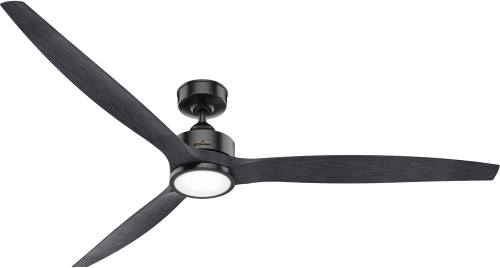 Hunter 50728 Park View Outdoor Contemporary Matte Black LED 72" Ceiling Fan