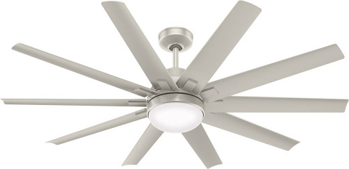 Hunter 50719 Overton Modern Matte Nickel LED Outdoor 60" Ceiling Fan